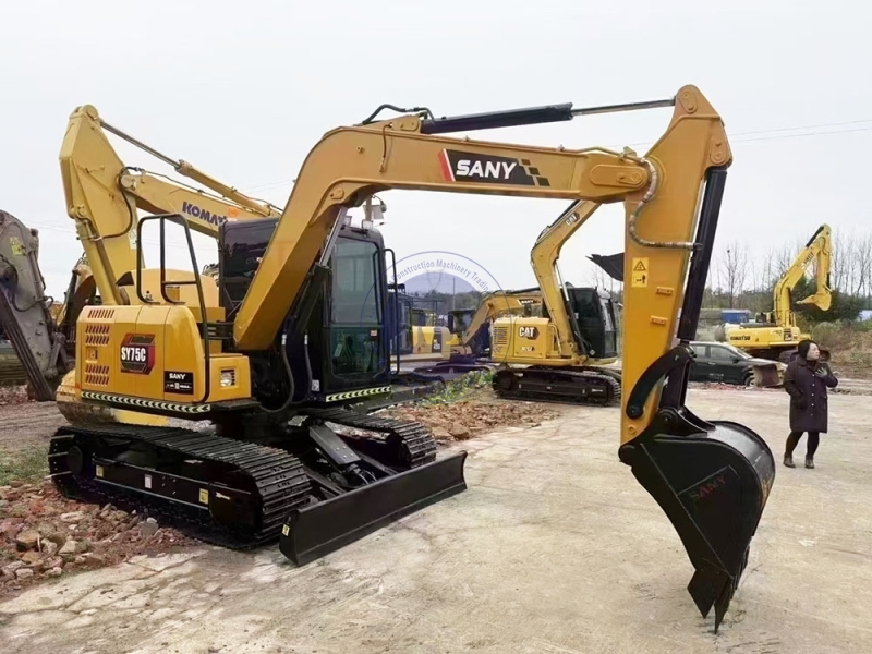 Hot Sale Used Sany SY75C 75c-9 SY75C-10 Excavator 7.5 Ton Excavator Crawler Excavator Price