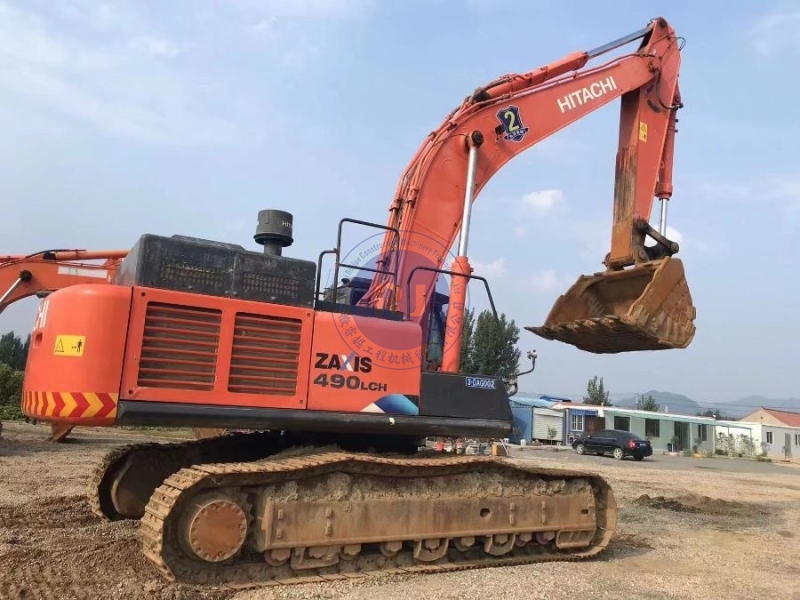 Large Scale ZX490 Used Hitachi Excavator 49T Crawler Digger ISURU Engine