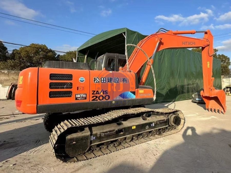 Japan Original Used Hitachi ZX200 Hydraulic Crawler Excavator Second Hand Machinery 100KW Power